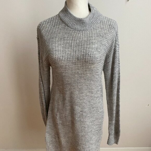 𝅺PINK Tartan Sweater Dress Tunic BNWT Sz Small Gray - Picture 2 of 9